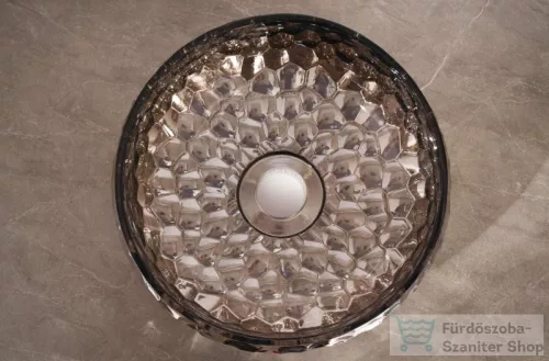 AREZZO design PRISMA PLATINO üvegmosdó, 40 cm, AR-M347P