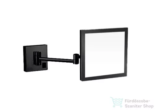 AREZZO design LED kozmetikai tükör szögletes, 5x nagyítással, fekete AR-QL5020B
