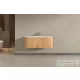 AREZZO design SELINA 120 cm-es, 2 ajtós, 1 fiókos alsószekrény Solid Surface mosdóval, természetes tölgy AR-S010120LO