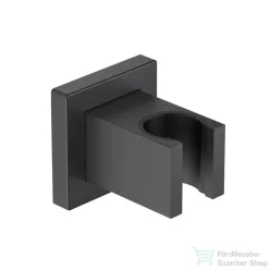   AREZZO design szögletes kézizuhany tartó, matt fekete AR-SB01B