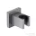 AREZZO design szögletes kézizuhany tartó, gun metal AR-SB01GM