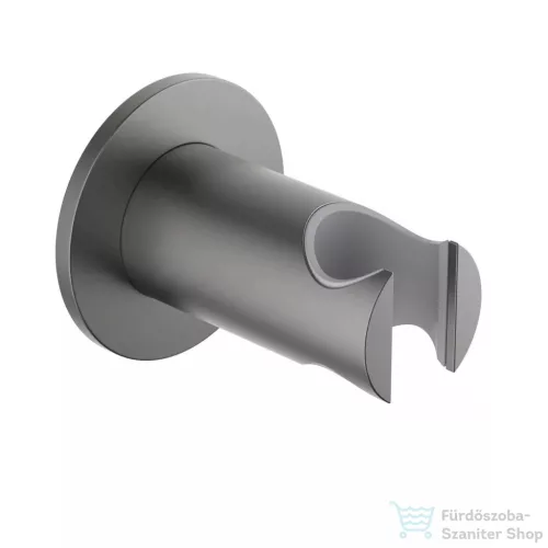 AREZZO design íves kézizuhany tartó, gun metal AR-SB17BGM