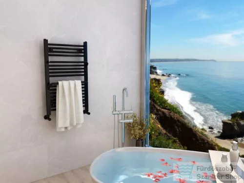 AREZZO design SMART ANTRACIT 800x500 törölközőszárító radiátor, matt fekete AR-SM8050A