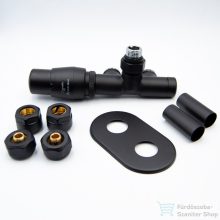   AREZZO design SPEARPEX termosztátos radiátor szelep, fekete, bal AR-SPEARPEX-B-L