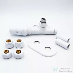   AREZZO design SPEARPEX termosztátos radiátor szelep, fehér, bal AR-SPEARPEX-W-L