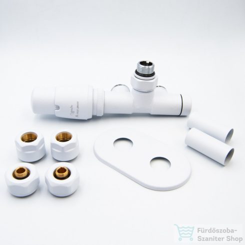 AREZZO design SPEARPEX termosztátos radiátor szelep, fehér, bal AR-SPEARPEX-W-L
