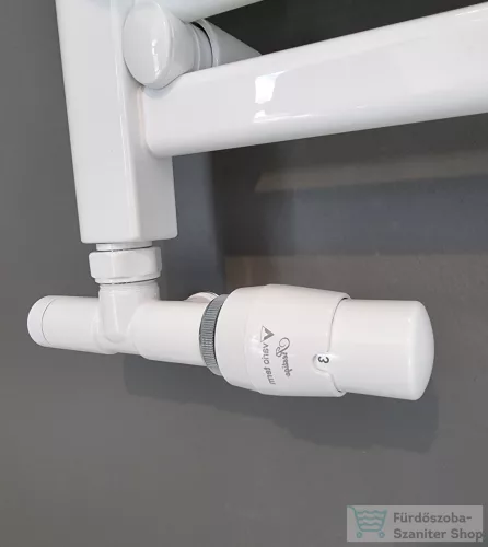 AREZZO design SPEARPEX termosztátos radiátor szelep, fehér, jobb AR-SPEARPEX-W-R