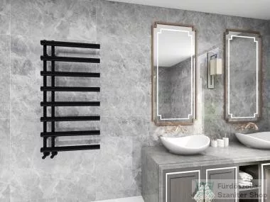 AREZZO design TUBE ANTRACIT 1200x600 törölközőszárító radiátor, matt fekete AR-TB12060
