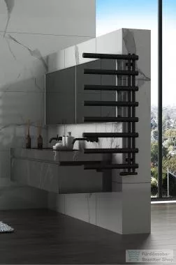 AREZZO design TUBE ANTRACIT 1200x600 törölközőszárító radiátor, matt fekete AR-TB12060