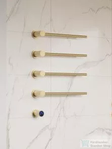 AREZZO design TUBELINE 755x455 elektromos törölközőszárító radiátor szálcsiszolt arany AR-TL45100BG