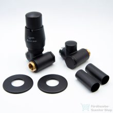   AREZZO design VARIOPEX termosztátos radiátor szelep, fekete, bal AR-VARIOPEX-B-L