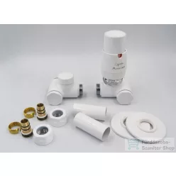   AREZZO design VARIOPEX termosztátos radiátor szelep, fehér, jobb AR-VARIOPEX-W-R