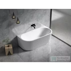   Arezzo Design WARNO 170x80 cm-es falhoz tolható térkád fehér leeresztővel, fényes fehér AR-WARNO70