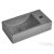 Sapho SMALL CREST R beton mosdó lefolyóval, jobbos, 40x22cm, szürke gránit (AR409)