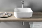 Sapho PRATA kerámiamosdó, pultra szerelhető, túlfolyó nélkül, 38,5x14x38,5cm (AR423)