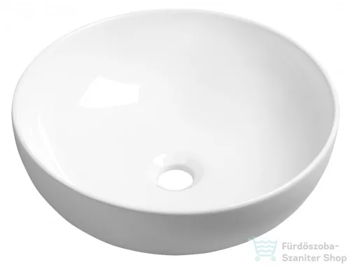 Sapho RONDANE pultra szerelhető kerámiamosdó, túlfolyó nélkül, 40x13,5cm (AR435)