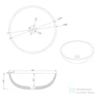 Sapho TURF beton mosdó, átm:44cm, szürke gránit (AR436)