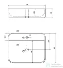 Sapho GARDA pultra szerelhető kerámiamosdó, túlfolyó nélkül, 50x13,5x40cm (AR452)