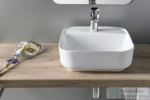 Sapho MOLVENO pultra szerelhető kerámiamosdó, túlfolyó nélkül, 38,5x14x38,5cm (AR453)