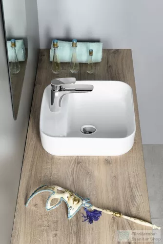 Sapho MOLVENO pultra szerelhető kerámiamosdó, túlfolyó nélkül, 38,5x14x38,5cm (AR453)