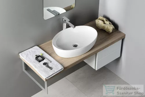 Sapho PERA kerámiamosdó, pultra szerelhető, túlfolyó nélkül, 61,5x14x42cm (AR457)