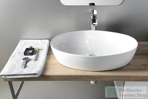 Sapho PERA kerámiamosdó, pultra szerelhető, túlfolyó nélkül, 61,5x14x42cm (AR457)