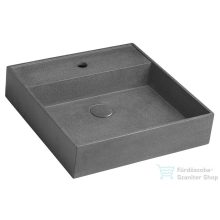   Sapho QUADRADO beton mosdó lefolyóval, 46x46cm, szürke gránit (AR468)
