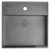 Sapho QUADRADO beton mosdó lefolyóval, 46x46cm, szürke gránit (AR468)