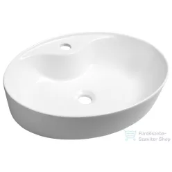   Sapho MARIANA pultra szerelhető kerámiamosdó, túlfolyó nélkül, 57x14,5x41cm (AR483)