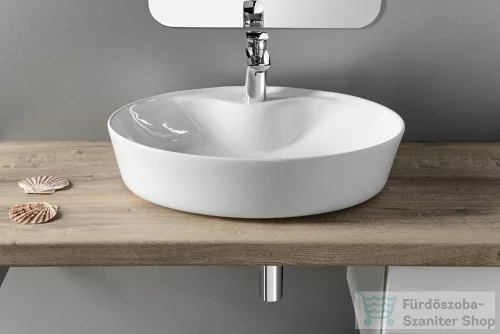 Sapho MARIANA pultra szerelhető kerámiamosdó, túlfolyó nélkül, 57x14,5x41cm (AR483)