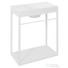   Sapho CREST mosdótartó konzol MDF polccal, 39,5x45x21,7cm, matt fehér (AR502)