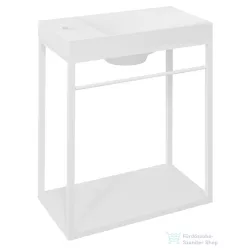   Sapho CREST mosdótartó konzol MDF polccal, 39,5x45x21,7cm, matt fehér (AR502)