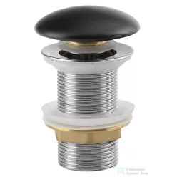   Sapho klik-klak mosdólefolyó túlfolyó nélkül, 5/4“, matt fekete kerámia fedéllel AR901