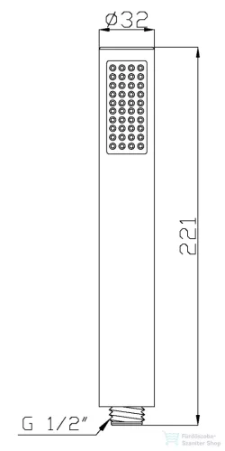 Invena ROUND 1 funkciós műanyag kézizuhany,króm AS-04-001-X