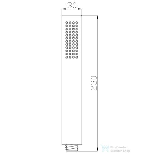 Invena GLAMOUR 1 funkciós kézizuhany,arany AS-05-009-S