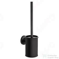 Ferro SMILE fali WC-kefe tartóval, fekete ASM14BL