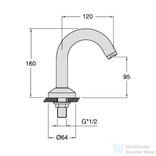 Sapho CRISTINA kádtöltő mag.: 95mm AT96151