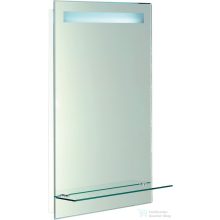   AQUALINE LED tükör világítással, üveg polc, billenő kapcsoló, 50x80cm ATH52