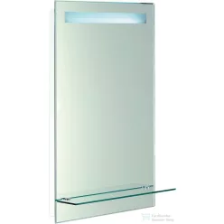   AQUALINE LED tükör világítással, üveg polc, billenő kapcsoló, 50x80cm ATH52