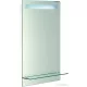 AQUALINE LED tükör világítással, üveg polc, billenő kapcsoló, 50x80cm ATH52