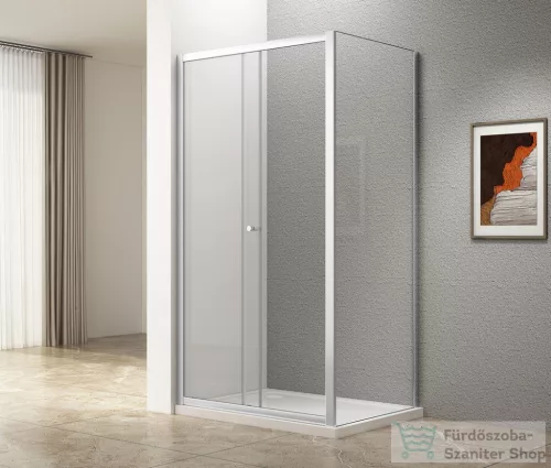 UGGA tolóajtó oldalfallal, 1200x900mm, transzparent üveg (ATS120-02)