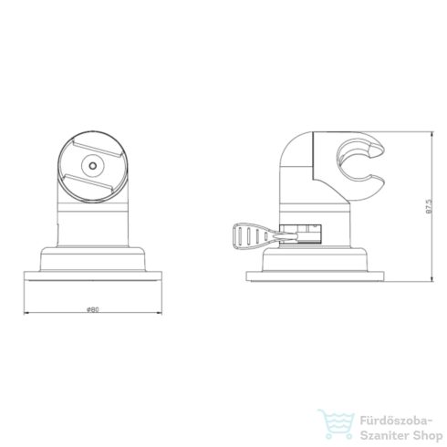 Invena tapadókorongos zuhanytartó,króm AU-00-P03-M