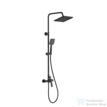   Invena NERI zuhanyrendszer 23x23 cm-es esőztetővel,matt fekete AU-09-B04-L