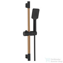   Invena MIDNIGHT rudas zuhanyszett,fekete/rózsa arany AU-35-014-S