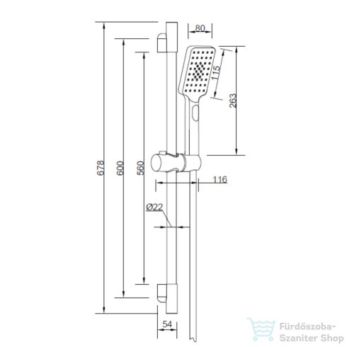 Invena MIDNIGHT rudas zuhanyszett,fekete/rózsa arany AU-35-014-S