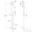 Invena ALONIA rudas zuhanyszett, PVD fényes fekete AU-70-Z04-V