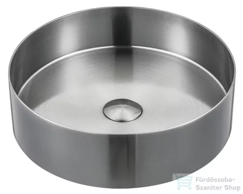 Sapho AURUM mosdó klik-klak lefolyóval, 38cm, szálcsiszolt INOX (AU401)
