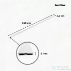 Leziter Vinyl SPC padló burkolatváltó Aurora fagyos mészkő 2400x45x6 mm AUR-BV