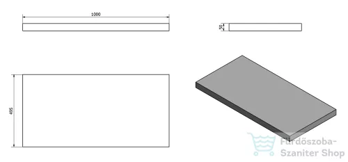Sapho AVICE pult 100x50cm, tölgy Rover AV104