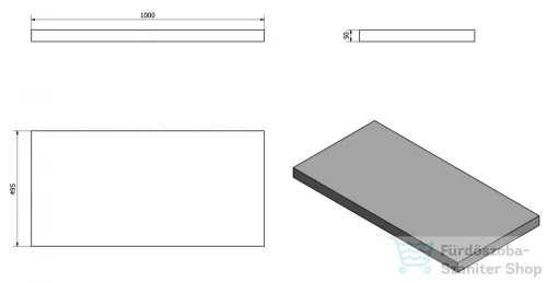 Sapho AVICE pult, 100x50cm, old wood (AV108)